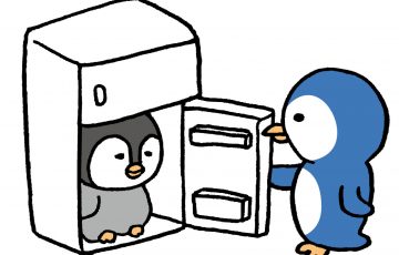 ペンギンと冷蔵庫